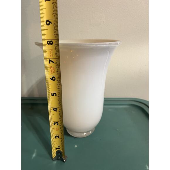 Opalescent Opaline Glass 8” Vase- MCM-Glows - Picture 5 of 5